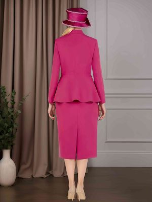 2 Pieces V-Neck Long Sleeves Tea-Length Mother of the Bride Dresses with Ruffles