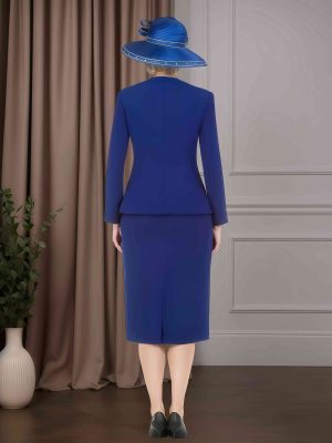 3 Pieces Scoop Neck Long Sleeves Tea-Length Mother of the Bride Dresses with Bowknot
