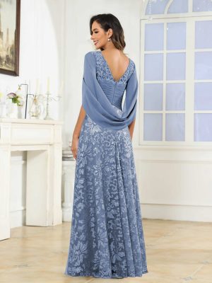 A-Line/Princess Sweetheart Neck Cap Sleeves Floor-Length Mother of the Bride Dresses with Sequins & Ruched