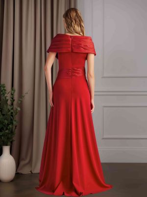 A-Line/Princess Sweetheart Neckline Short Sleeves Floor-Length Mother of the Bride Dresses with Pleats
