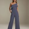 Jumpsuits One-Shoulder Sleeveless Floor-Length Bridesmaid Dresses