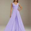 Jumpsuits V-Neck Sleeveless Floor-Length Bridesmaid Dresses with Ruched