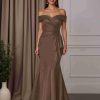Trumpet/Mermaid Off-The-Shoulder Floor-Length Mother of the Bride Dresses with Ruffles