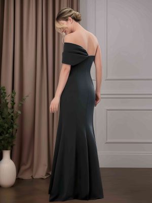 Trumpet/Mermaid Off-The-Shoulder Sleeveless Floor-Length Mother of the Bride Dresses with Bowknot