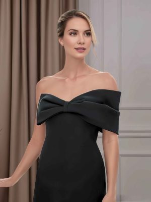 Trumpet/Mermaid Off-The-Shoulder Sleeveless Floor-Length Mother of the Bride Dresses with Bowknot