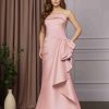 Trumpet/Mermaid Strapless Sleeveless Floor-Length Mother of the Bride Dresses with Ruffles & Bowknot